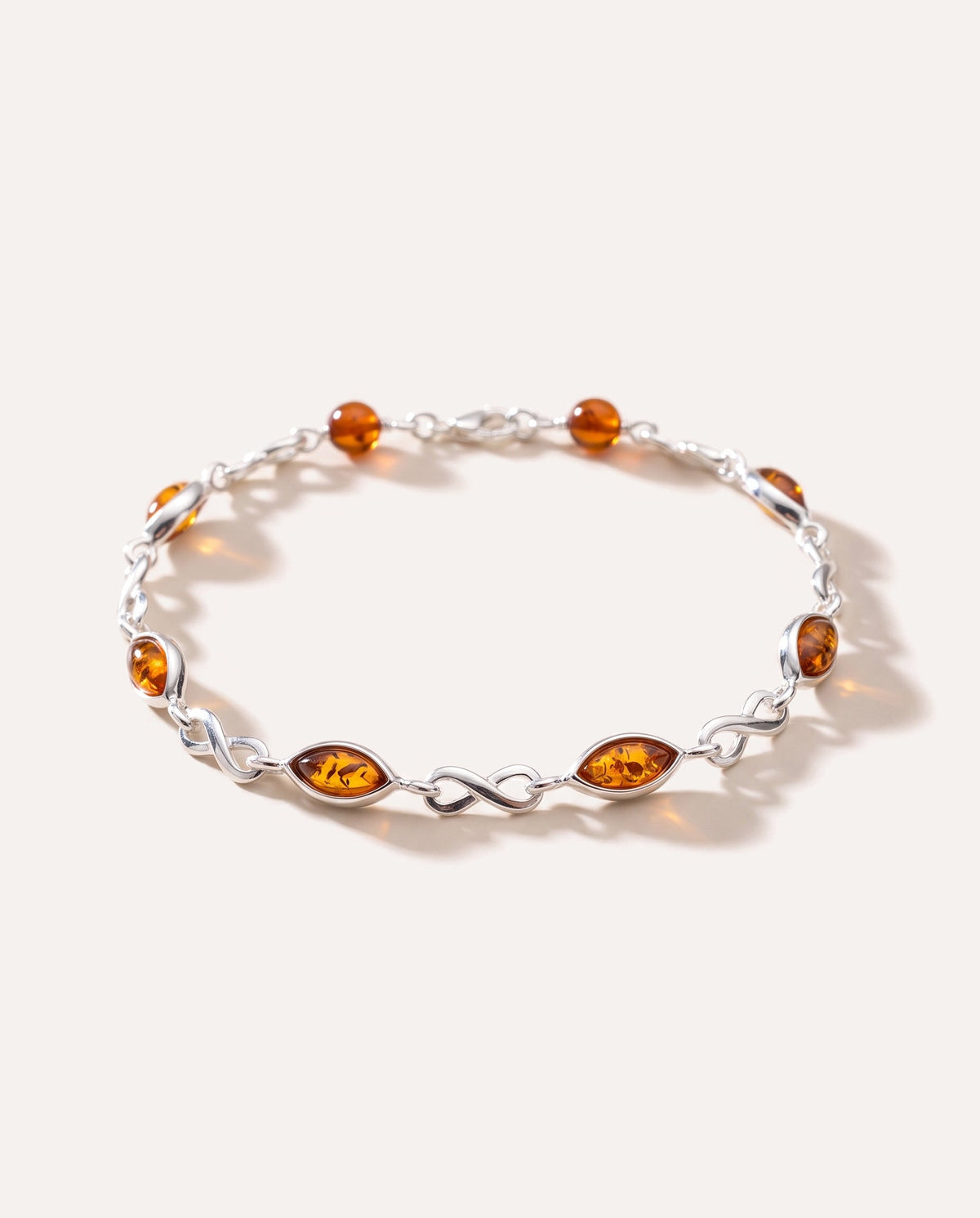 Classic Amber Infinity Bracelet