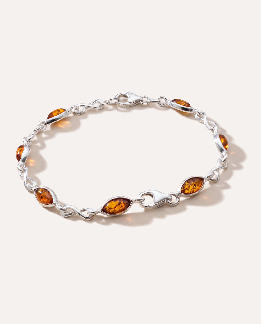 Classic Amber Infinity Bracelet