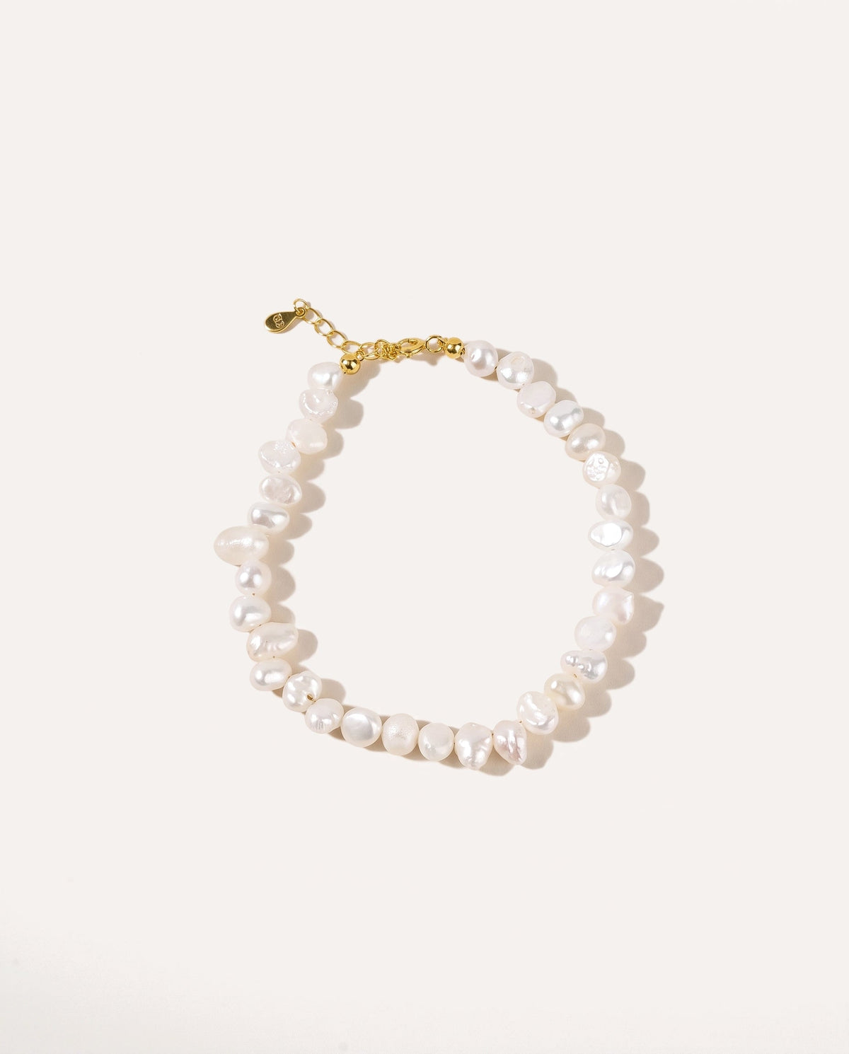 Pulsera Clásica de Perlas Irregulares