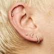 Clear Stone Single Flat Back Earring
