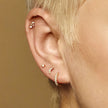 Clear Stone Single Flat Back Earring