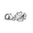 Dije de plata trébol de cuatro hojas