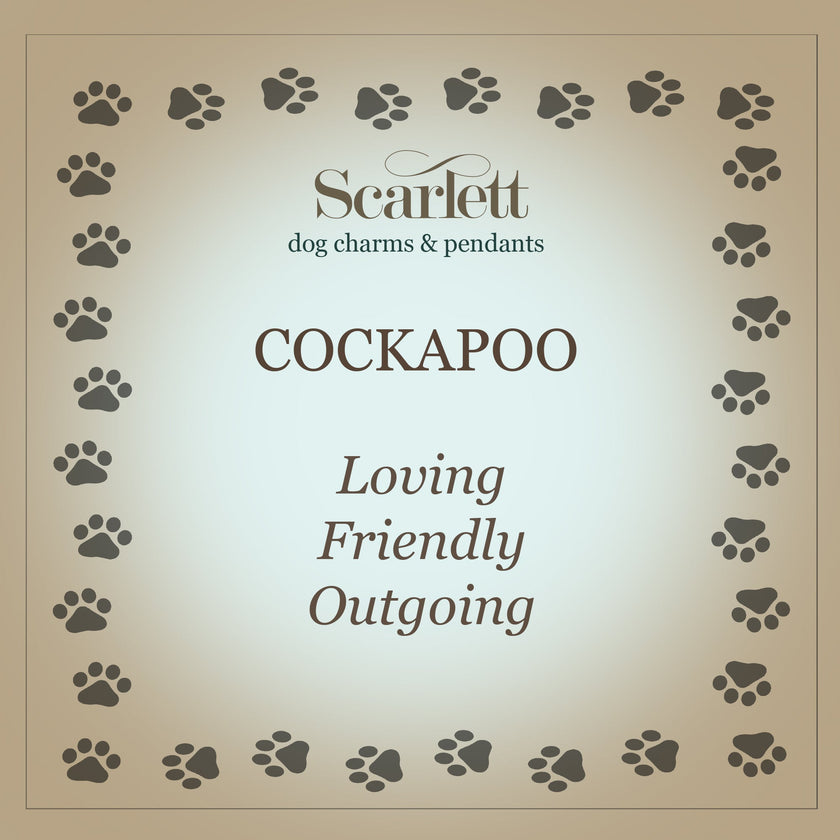 Cockapoo Personalised Silver Dog Tag Necklace
