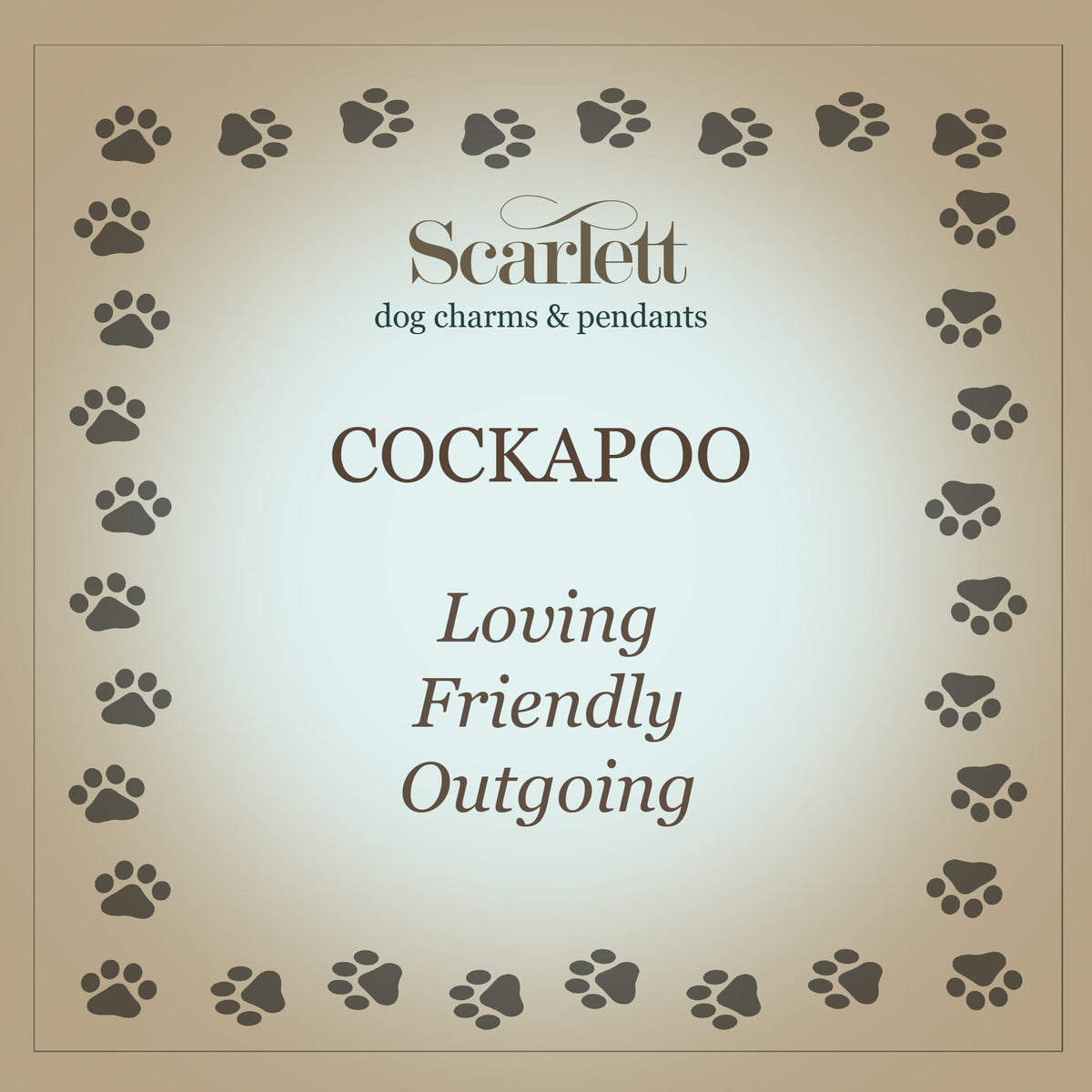 Cockapoo Silver Dog Charm Bracelet
