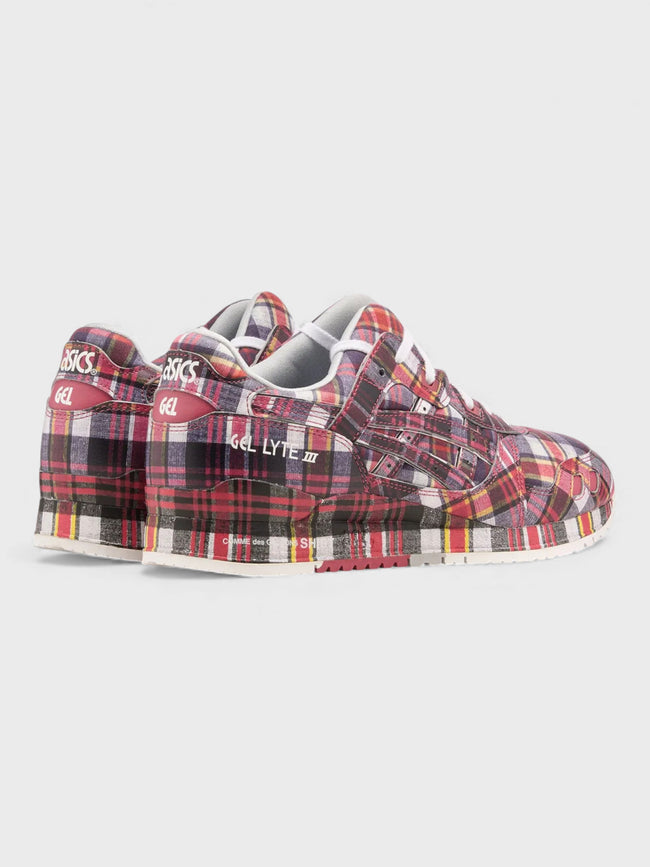 ASICS Gel-Lyte III '07 Remastered X Comme des Garçons SHIRT Red Plaid