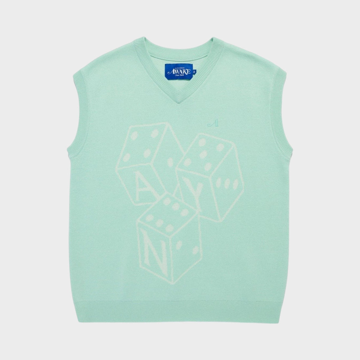 Dice Vest In Mint Green