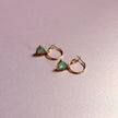 Orecchini a cerchio Holly Aqua Gem Charm in oro