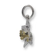Breloque Fleur de narcisse en argent et or massif