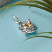 Breloque Fleur de narcisse en argent et or massif