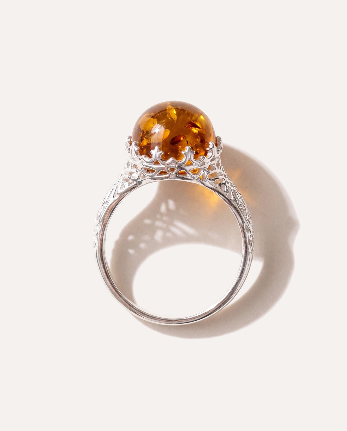Anillo de Ámbar Corona de Princesa