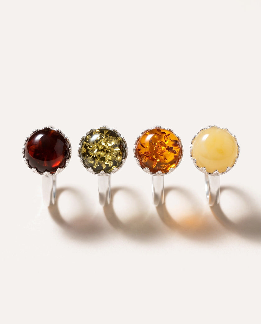 Anillo de Ámbar Corona de Princesa