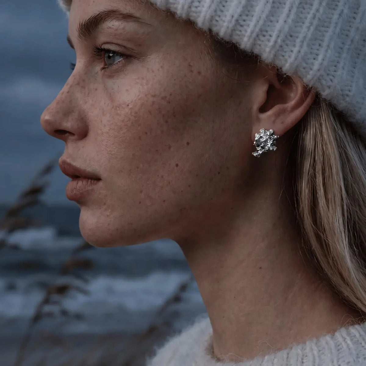 Pendientes de coral de agua salada delicados - Oro o plata