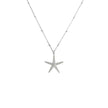 Collier délicat en argent véritable en forme d'étoile de mer