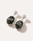 Boucles d'oreilles pendantes Demi en ambre vert