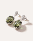 Boucles d'oreilles pendantes Demi en ambre vert