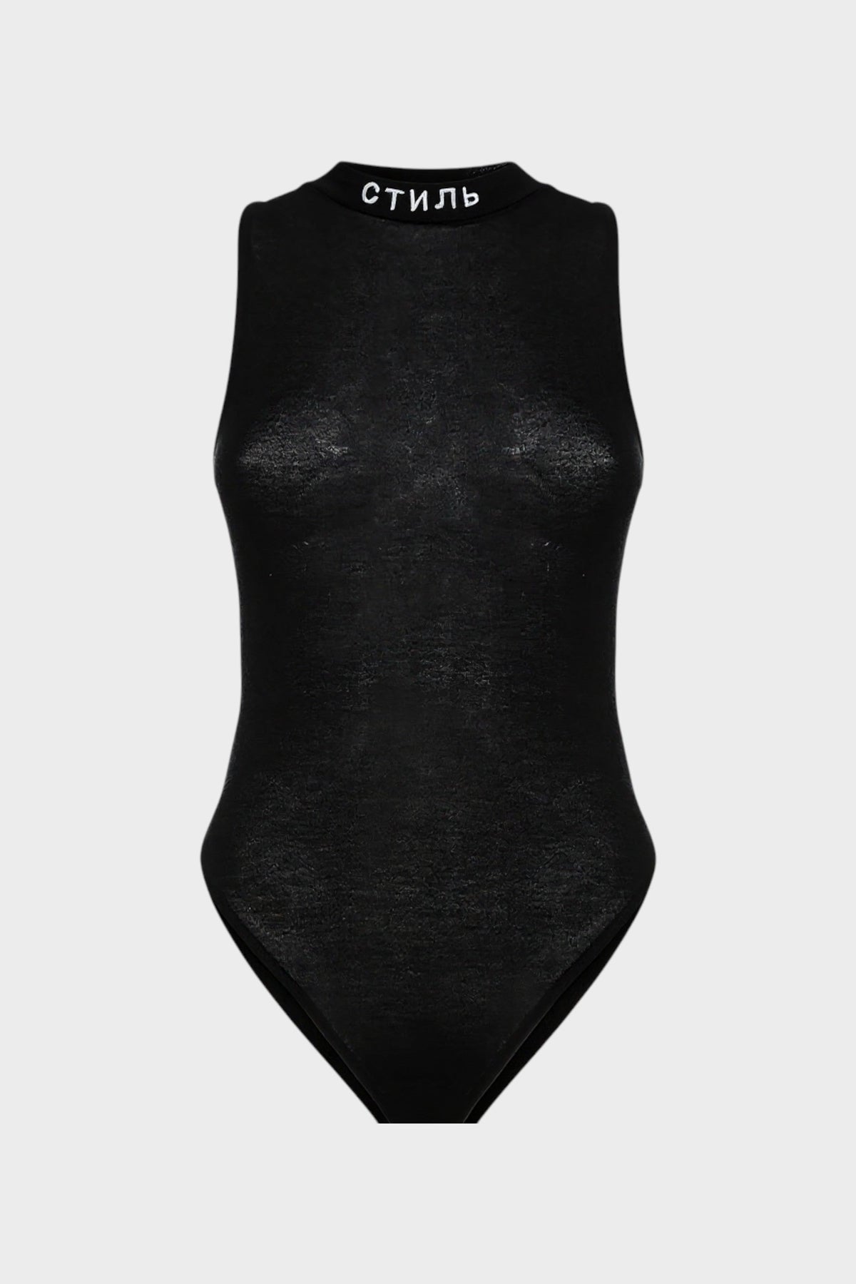 Bodysuit Logo Embroidery Black