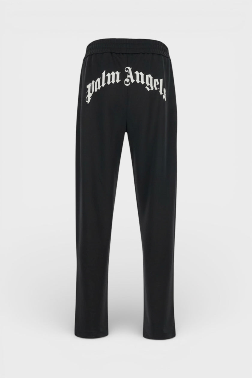 Curved Logo Track Pants Black