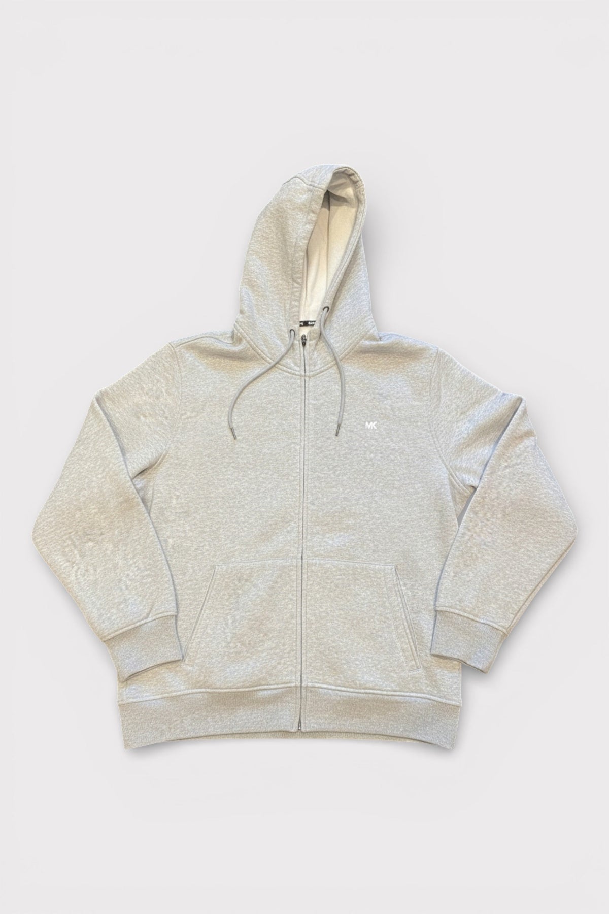Michael Kors Zip Front Fleece Hoodie Grey