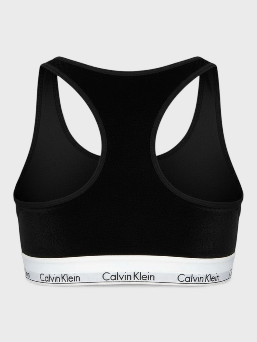 Calvin Klein Unlined Logo Bralette Black
