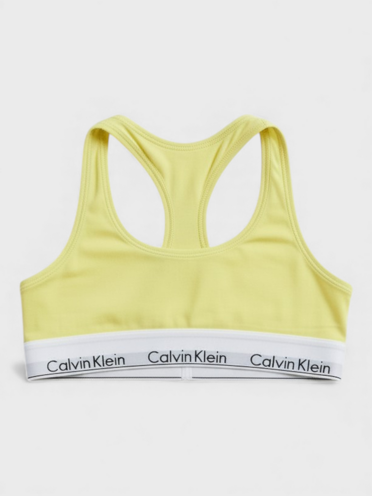 Calvin Klein Unlined Logo Bralette Cyber Green