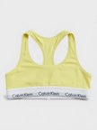 Calvin Klein Unlined Logo Bralette Cyber Green