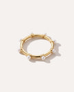 Anello con perla a puntini