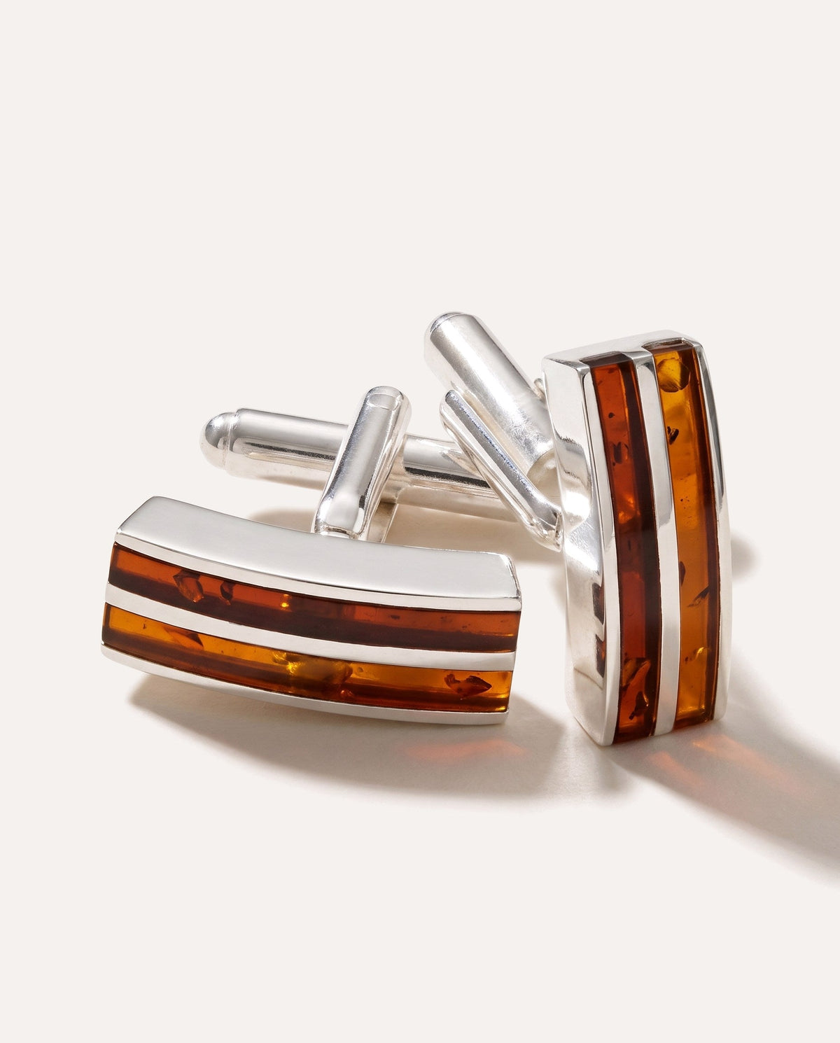 Double Stripe Amber Cufflinks