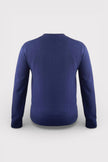 Logo Greca Motif Knit Sweater Navy