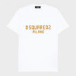 Milano Logo T-Shirt Print White Ochre