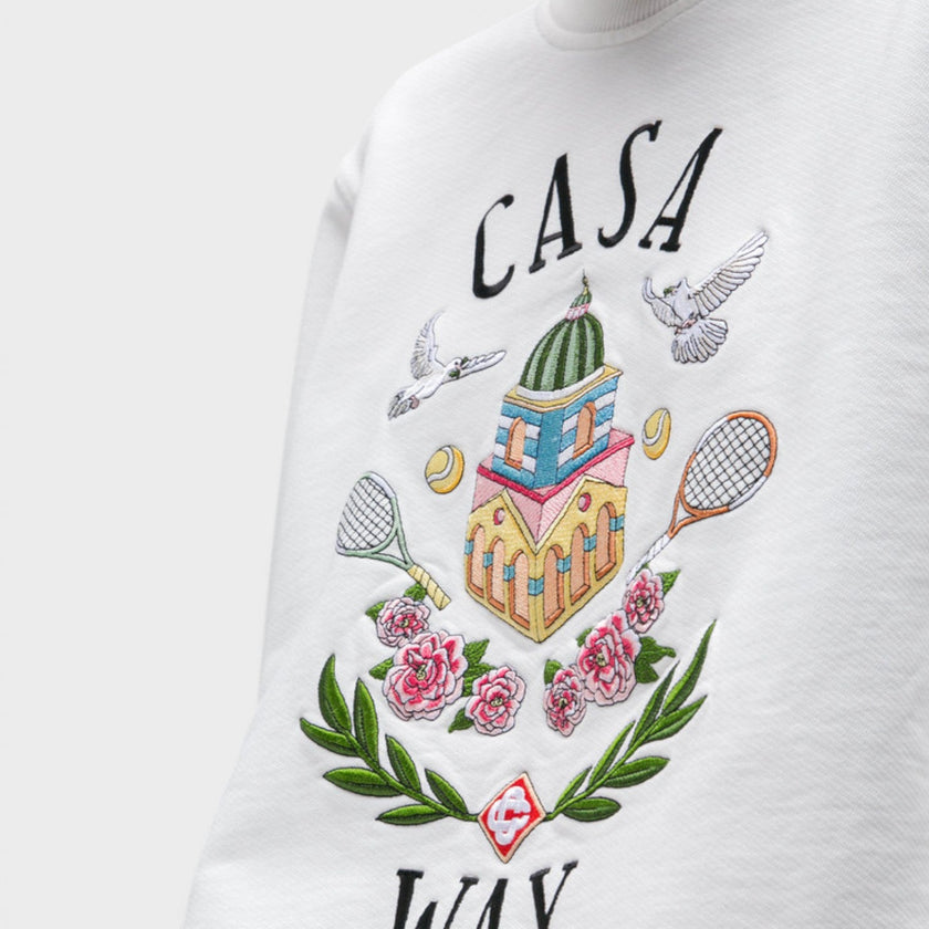 Casa Way Embroidered Sweatshirt White