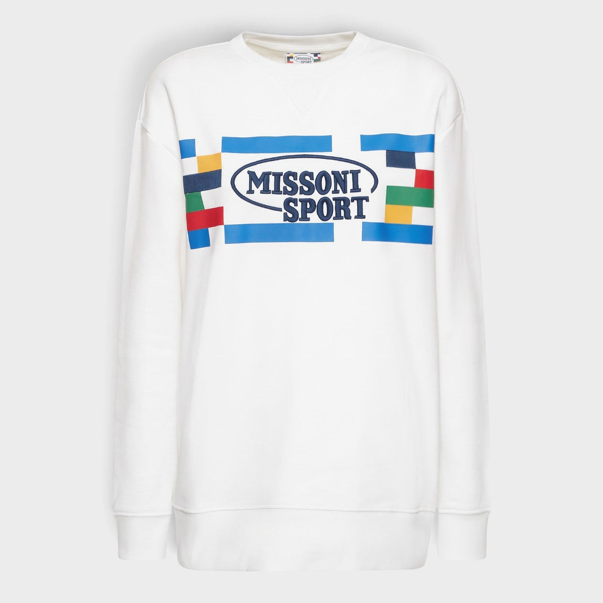 Logo Cotton Sweatshirt White Multicolour