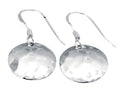 Beginnings Small Hammered Disc Drop Earrings