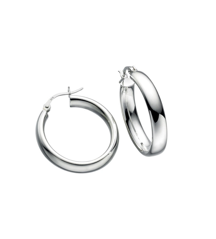 Beginnings Oval Tube Hoop Earrings 20mm