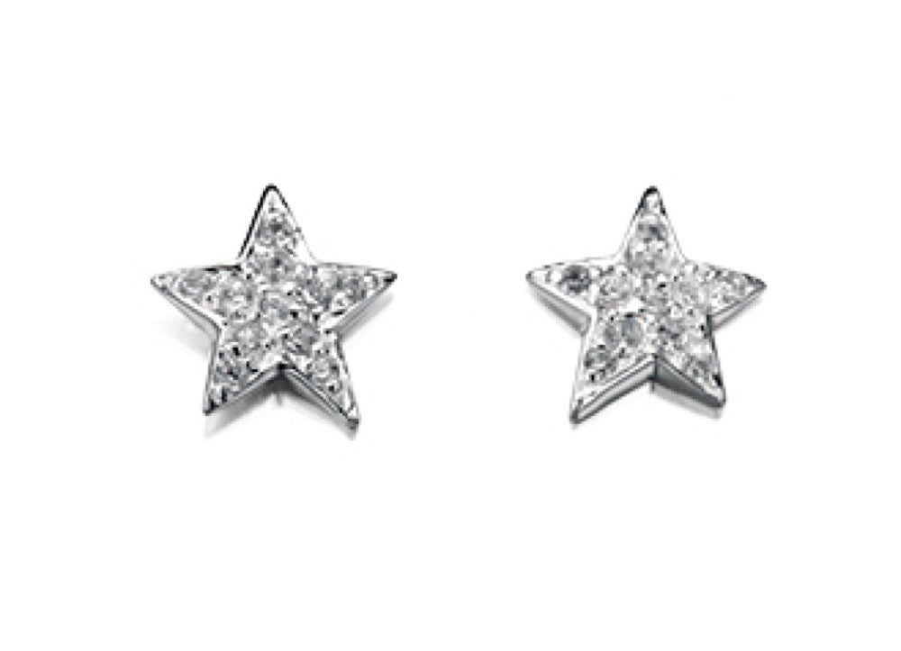 Beginnings Star Stud Earrings with Cubic Zirconia