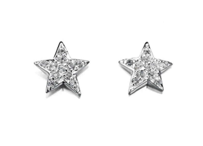Beginnings Star Stud Earrings with Cubic Zirconia