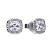 Diamonfire vierkante oorknopjes met pavézetting