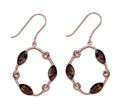 Beginnings Rose Gold Plated Smoked Topaz Crystal Earrings