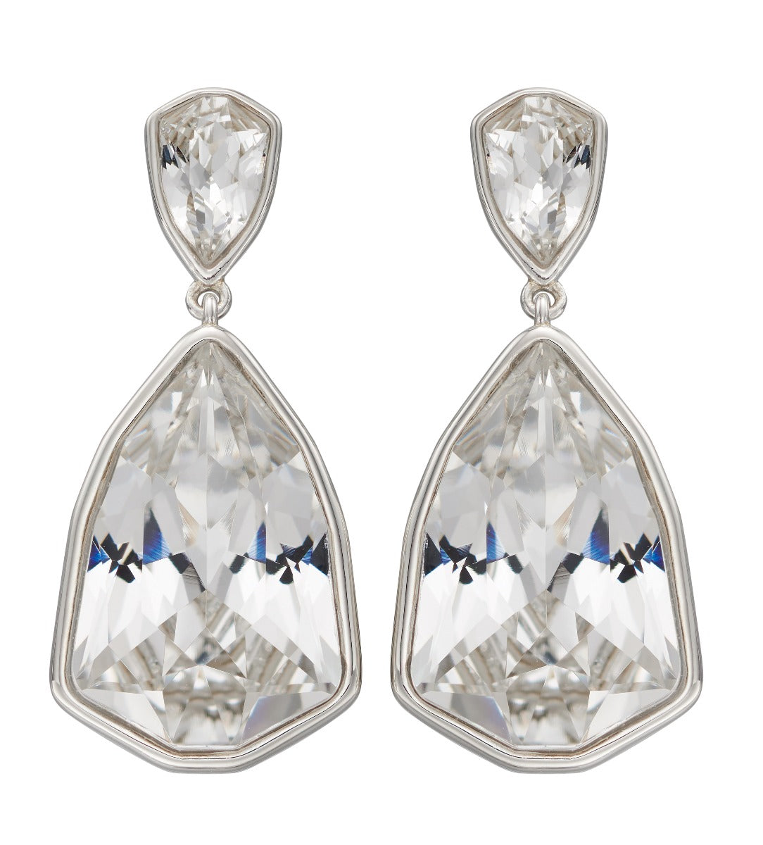 Beginnings Trilliant Shape Crystal Drop Earrings