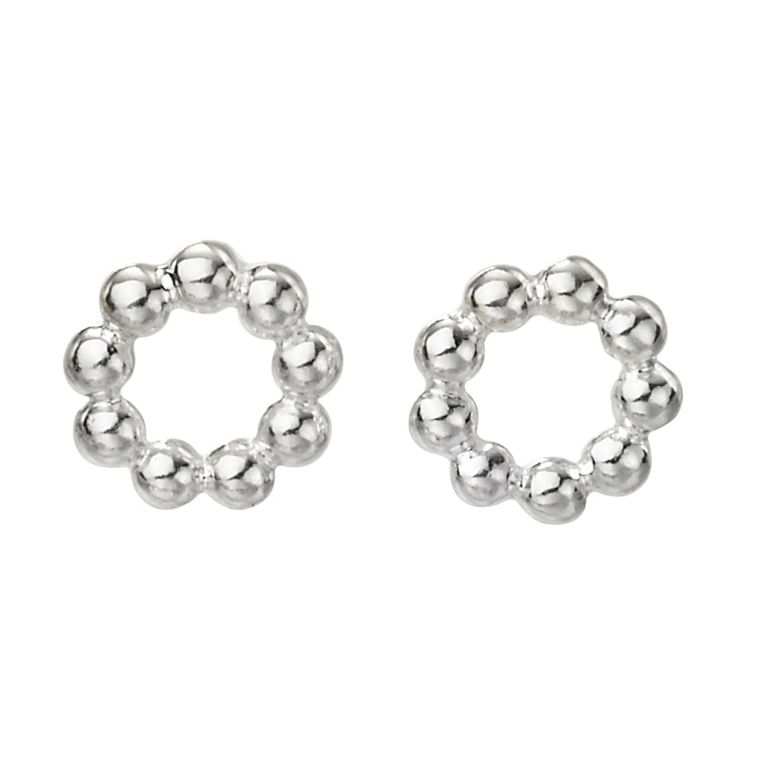 Beginnings Circle Ball Stud Earrings