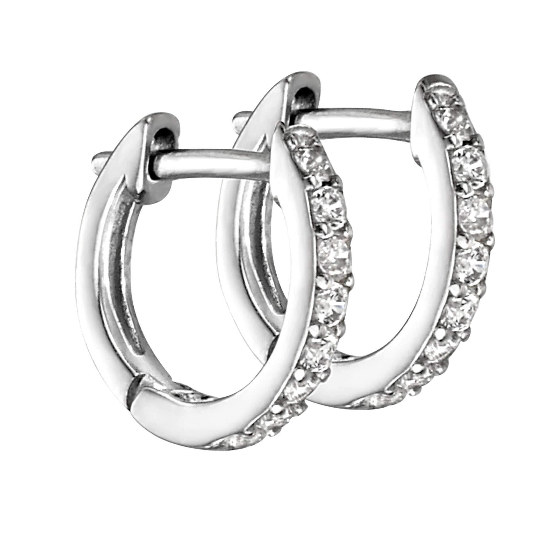 Beginnings Hoop Earrings with Cubic Zirconia