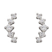 Beginnings Curved Bar Stud Earrings with Graduated Cubic Zirconia Stones