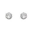 Beginnings Dotted Edge Round Stud Earrings