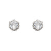 Beginnings Dotted Edge Round Stud Earrings