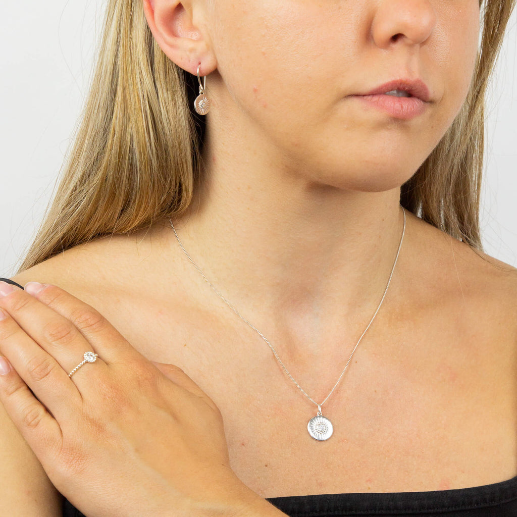 Beginnings Diamond Cut Disc Pendant