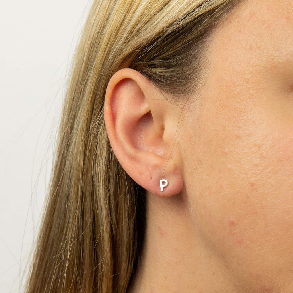 Beginnings Initial Stud Earrings