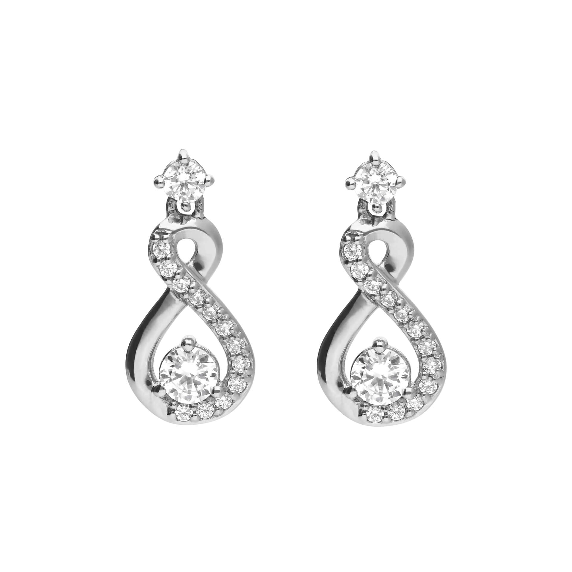 Diamonfire Infinity Zirconia Drop Earrings