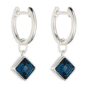 Beginnings Square Crystal Assembled Hoop Earrings