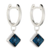 Beginnings Square Crystal Assembled Hoop Earrings