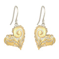 Beginnings Night Sky Inspired Heart Drop Earrings with Yellow Gold Plating