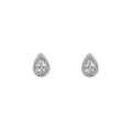 Beginnings Teardrop Stud Earrings with Cubic Zirconia